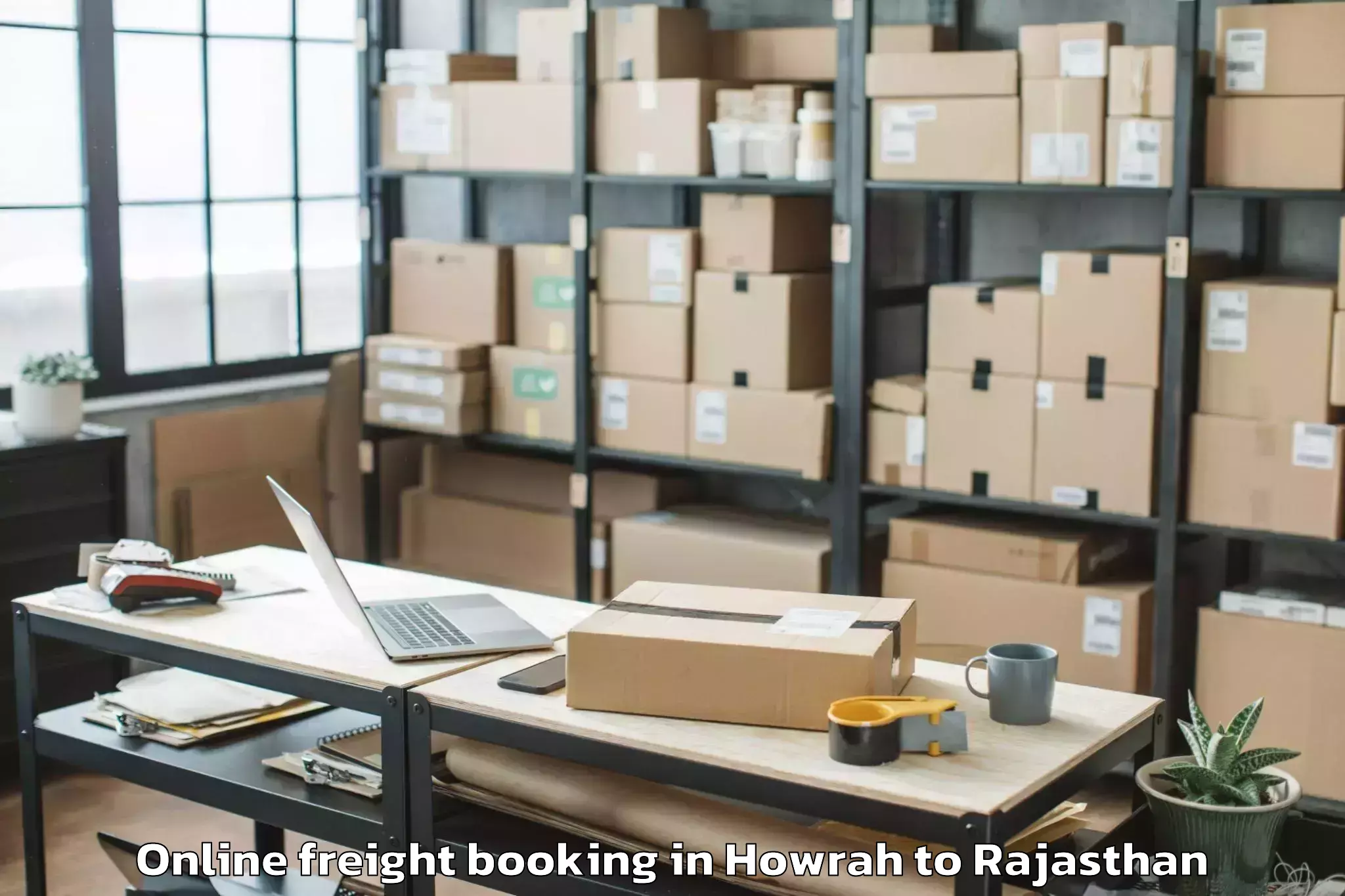 Book Howrah to Mavli Online Freight Booking Online